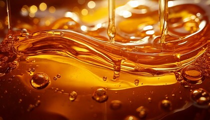 Rich Amber Syrup with Natural Bubbles