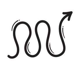 Abstract Lined Arrow Twisting Freeform Artistic Motion