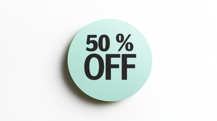 Captivating light green round paper note with letter b desk office supplies minimalist top view creativity