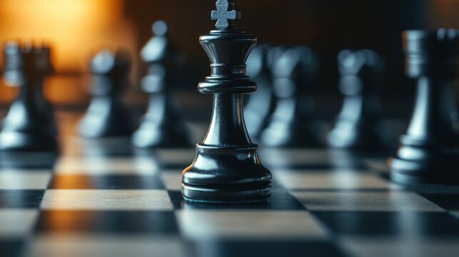 Strategic trading chessboard concept global market visual representation digital arena analytical perspective