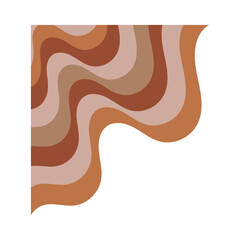 Abstract Border Modern Wavy Line Art