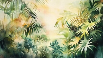 Capturing tropical foliage tropical paradise watercolor art nature scene soft wash botanical inspiration