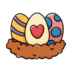 easter egg in nest