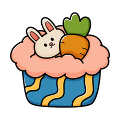 bunny carrot cupcake