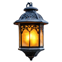 A Gentle Flickering Yellow Flame from a Lantern Isolated on Transparent Background