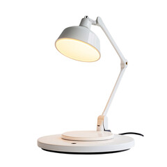 Sleek Modern Desktop Lamp with LED Lighting Isolated on Transparent Background