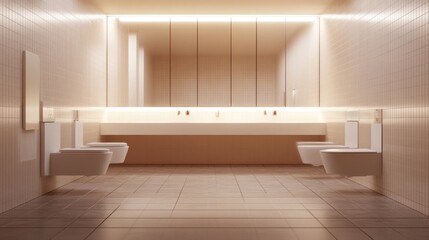 Fototapeta premium Designing ultraclean modern restroom symbols for public spaces innovative visuals enhancing hygiene awareness