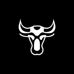 Silhouette of bull horns