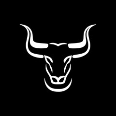 Silhouette of bull horns