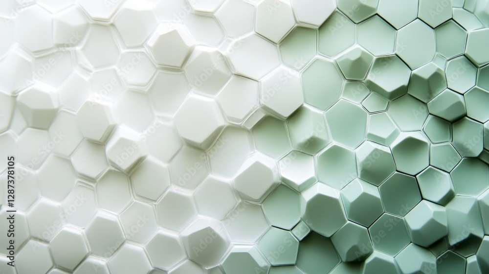 Poster creating a vertical gradient over hexagon bokeh transition digital art online graphic design virtual
