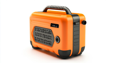 Portable power station for outdoor adventures camping gear high-efficiency device bright orange compact design energy solution