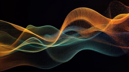 Fototapeta premium Colorful digital waves transforming urban landscapes creative art modern environment aerial view vibrant concepts