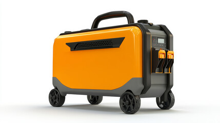 Portable power station for outdoor adventures camping sites utility device rugged environment close-up view energy independence