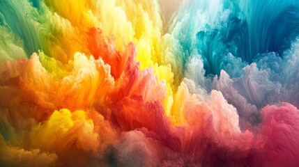 Fototapeta premium Psychedelic color waves abstract studio visual art vibrant environment artistic perspective blending concepts