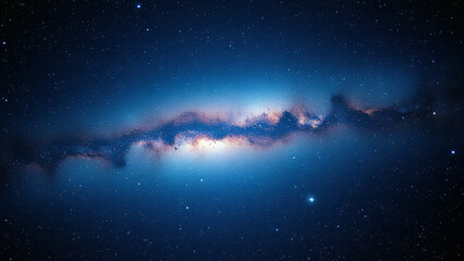 Fototapeta premium Ethereal Cosmic Embrace: A Breathtaking Scene Showcasing the Enchanting Beauty of a Luminescent Stellar Mist