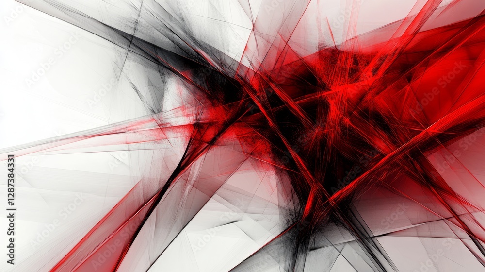 Poster abstract technology and science background featuring a futuristic mesh network with geometric lines 