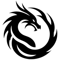 Dragon symbol silhouette
