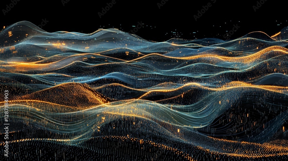 Poster pulsating data illuminating virtual circuitry digital realm visual art cybernetic environment futuri