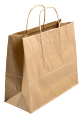 Shopping bag unfilled retail store product display indoor isolated on transparent background