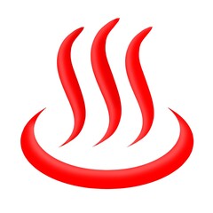 Obraz premium hot springs symbol, hot springs sign isolated on white background, hot spring icon, hot spring sign, onsen symbol, onsen icon, symbol, icon, sign, onsen