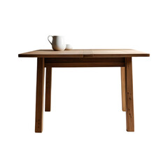 Fototapeta premium Wooden table isolated on transparent background.