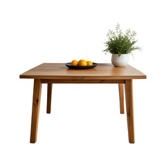 Wooden table isolated on transparent background.