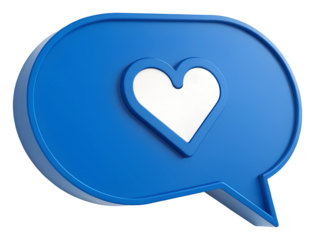 Expressing love through communication heart symbol in graphic design isolated on transparent background