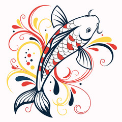fish silhouette vector illustration