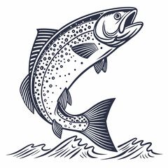 Fototapeta premium fish silhouette vector illustration