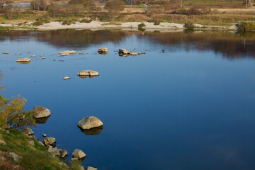 Rocks Scattered Across the Geum River