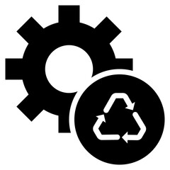 recycle pollution environment waste management solid glyph icon