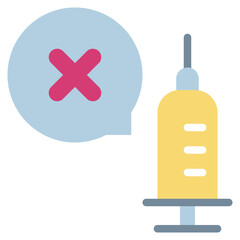 warning danger syring pharmacy medical vaccine flat style icon