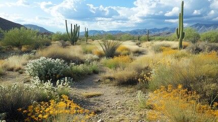 The Golden Flower Sea in the Arizona Desert