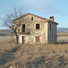 Abandoned Stone House Field