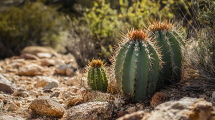 The resilient cactus in the desert