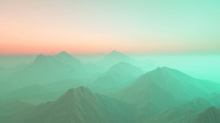 Fototapeta premium Grand Panorama of Layered Dune Valley with Soft Mountain Hues