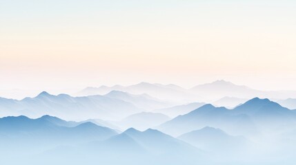 Grand Panorama of Layered Dune Valley at Dawn with Soft Colors