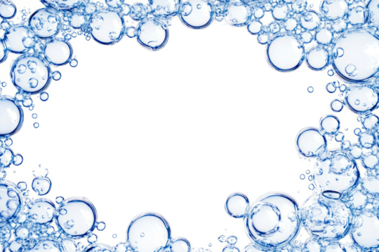 PNG Bubbles background border frame.