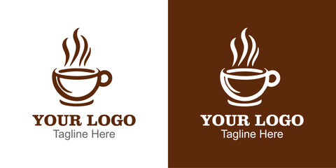 Logo Design. Of a coffee cup with steam.