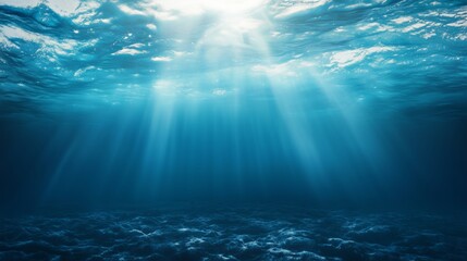 A beam of light in the deep sea
