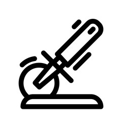 Pizza slicer icon design template