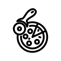Pizza slicer icon design template
