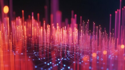 Minimalist networking technology background featuring big data connectivity and abstract digital nodes for software development, high-tech communication, and futuristic data processing wallpaper