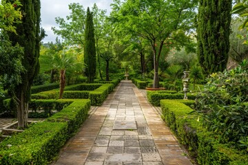 Obraz premium Typical Garden of the Eastern Part of the Iberian Peninsula Mediterranean Garden