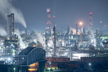 美しい工場夜景　岡山県