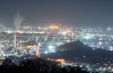 美しい工場夜景　岡山県