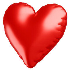 3D画像_ハートの風船_赤