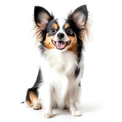 Fototapeta premium Happy Papillon Dog Sitting