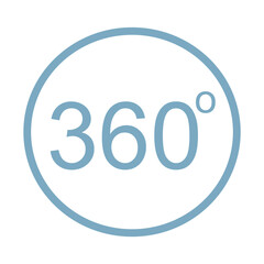 360 degree view icon illustration