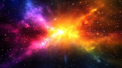 Colorful nebula in space, cosmic background